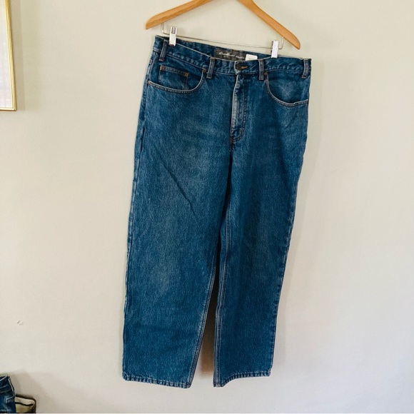 Eddie Bauer lined blue jeans 36 waist 30 length - Picture 1 of 7